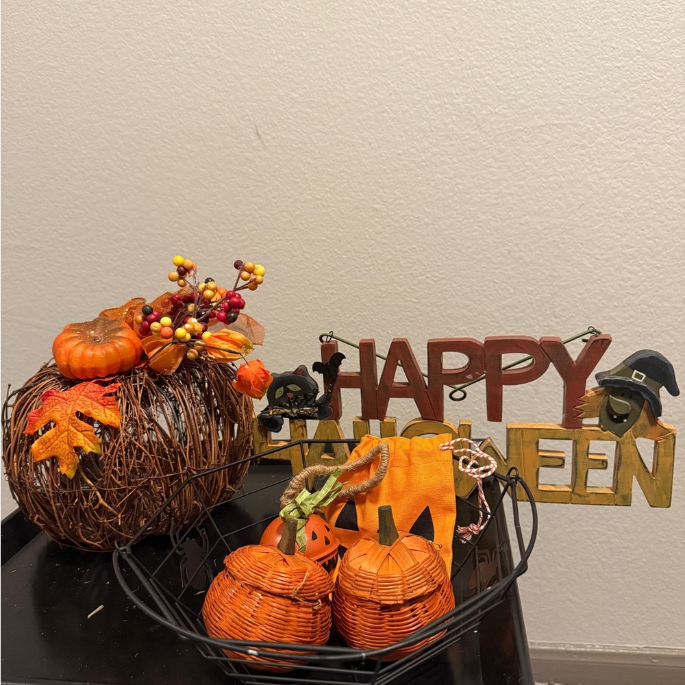 Halloween Pumpkin Decor Set